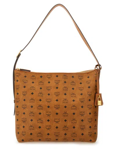 Mcm "aren" Large Shoulder Bag In Brown