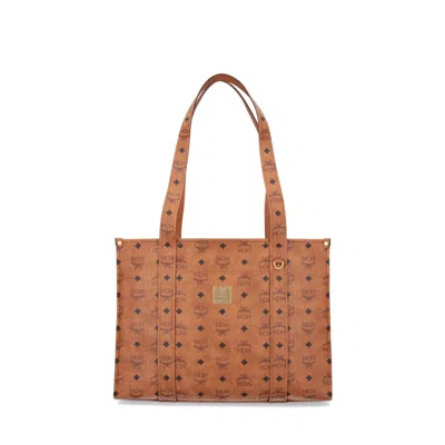Mcm Aren Large Tote Bag In Brown