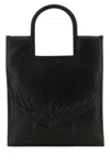 Mcm Nappa Leather Shopping Bag With Laurel Motif