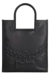 Mcm Nappa Leather Shopping Bag With Laurel Motif
