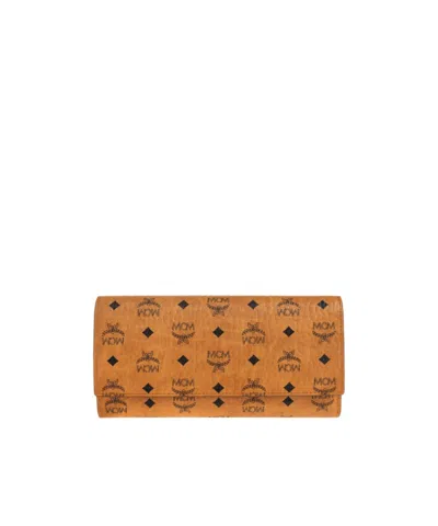 Mcm Aren Long Wallet In Brown