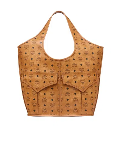 Mcm Aren Mama Xl Shopping Bag In Brown