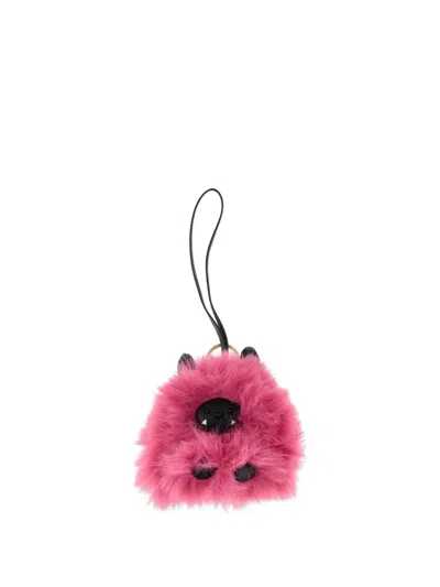 Mcm Aren Marsdog Bag Charm In Pink