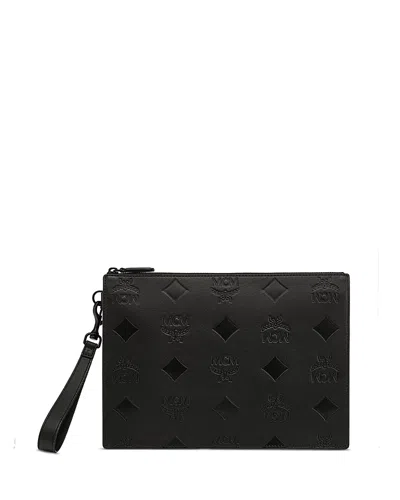 Mcm Aren Medium Leather Pouch
