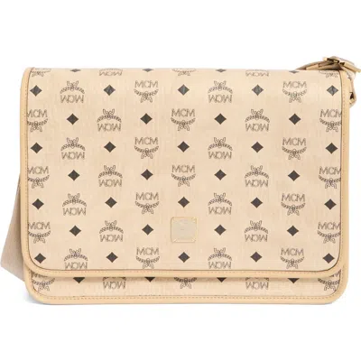 Mcm Aren Messenger Bag In Beige