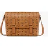 Mcm Aren Messenger In Cognac