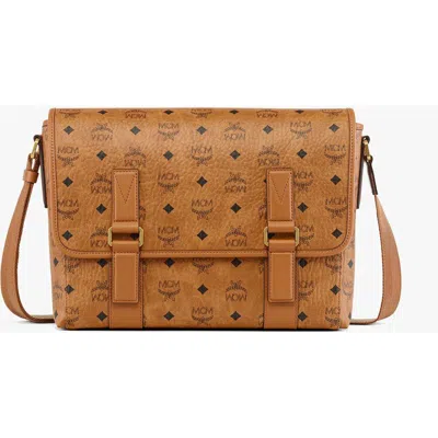 Mcm Aren Messenger In Cognac