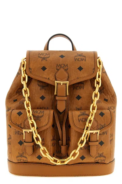 Mcm 'aren' Mini Backpack In Brown