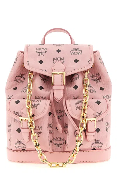 Mcm 'aren' Mini Backpack In Pink