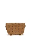 Mcm Aren Mini Shoulder Bag In Brown