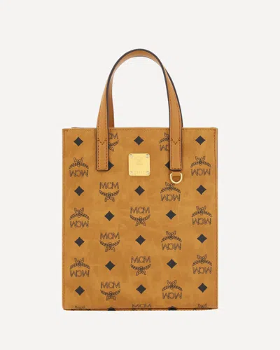 Mcm Aren Mini Tote Handbag In Brown
