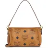 Mcm Aren Monogram Convertible Shoulder Bag In Brown