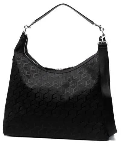 Mcm Aren Monogram Jacquard Tote Bag In Black