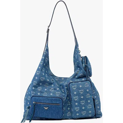 Mcm Aren Multi-shopper In Blue