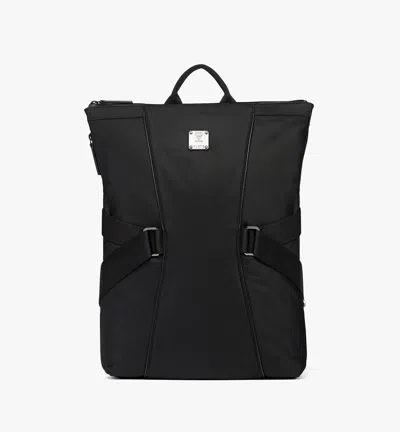 Mcm Aren Nova Backpack In Monogram Econyl In Black