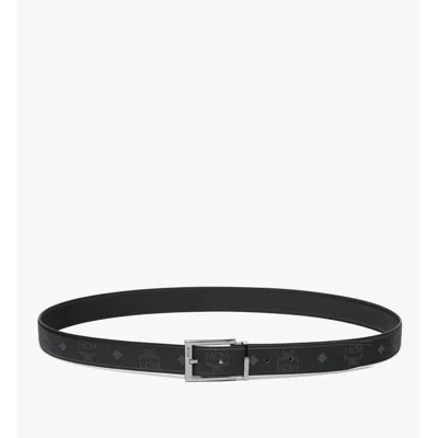 Mcm Aren Reversible Belt 1.3" In Visetos In Black