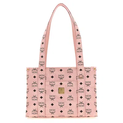 Mcm Aren School Tote Shoulder Bag In Pink