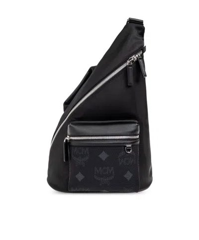Mcm Aren Shoulder Backpack In Black