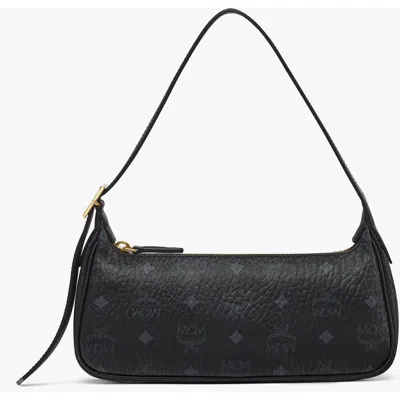 Mcm Aren Shoulder Bag In Black