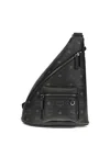 Mcm Aren Sling Printed Canvas Backpack In Black