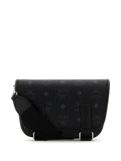 Mcm Printed Canvas Aren Crossbody Bag In Black