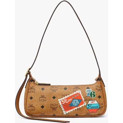 Mcm Aren Shoulder Bag In Brown