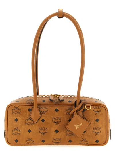 Mcm Aren Shoulder Bag In Brown