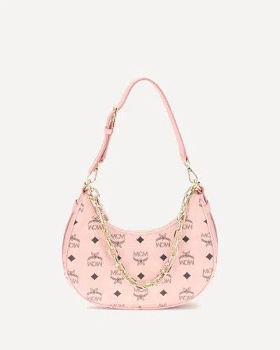 Mcm Aren Shoulder Bag In Pink
