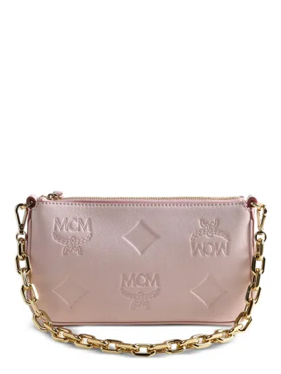Mcm Aren Shoulder Bag In Pink