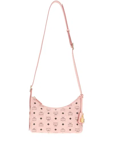 Mcm Aren Shoulder Bag In Pink