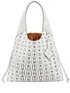 Mcm Aren Shoulder Bag In Weiss