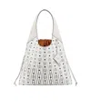Mcm Aren Shoulder Bag In White