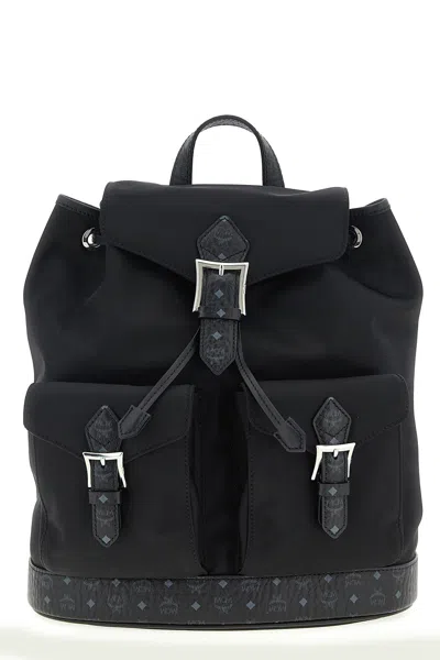 Mcm 'aren' Small Backpack In Black