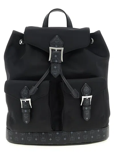 Mcm 'aren' Small Backpack In Black