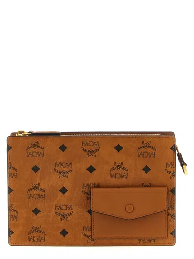 Mcm Aren Small Crossbody Bag In Brown