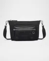 Mcm Aren Small Nylon Crossbody Bag In Black