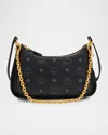 Mcm Aren Small Visetos Crossbody Bag In Black
