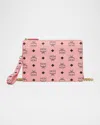 Mcm Aren Small Visetos Flat Pouch