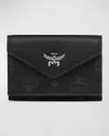 Mcm Aren Small Visetos Monogram Wallet In Black