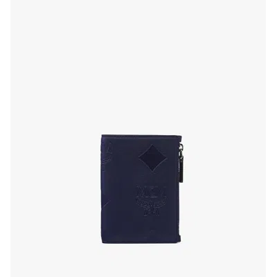 Mcm Aren Snap Wallet In Maxi Monogram Leather In Purple