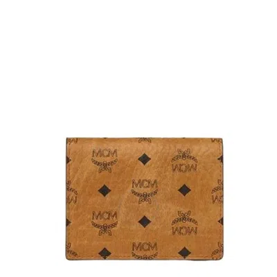 Mcm Aren Snap Wallet With Coin Pocket In Visetos In Brown