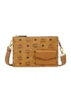 Mcm Aren Standing Crossbody Pouch In Visetos