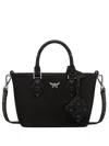Mcm Sequin-decorated Shoulder Bag In Black