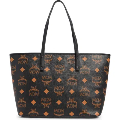Mcm Aren Tote Bag In Black