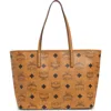 Mcm Aren Tote Bag In Brown