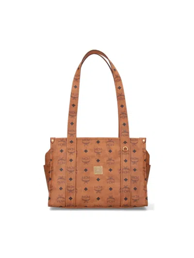 Mcm Aren Tote Bag In Brown