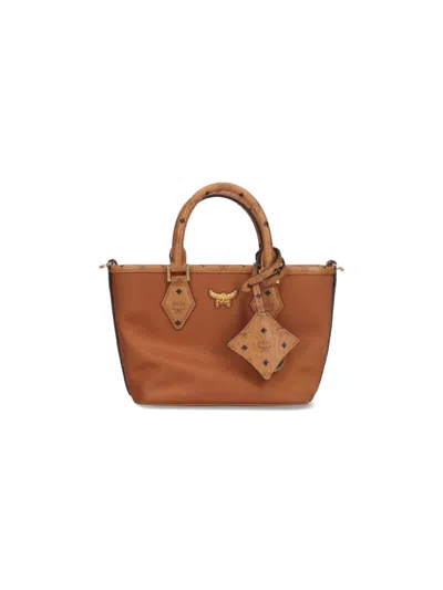 Mcm Aren Tote Bag In Brown