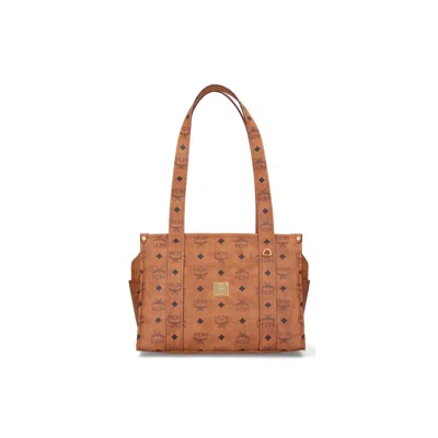Mcm Aren Tote Bag In Brown
