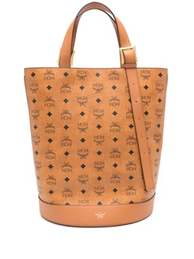 Mcm Aren Tote Bag In Brown