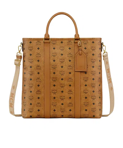 Mcm Aren Tote In Visetos In Brown